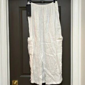 Kedem Sasson white linen maxi skirt S/M